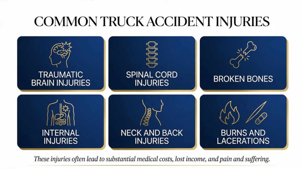 common truck accidents injuries
